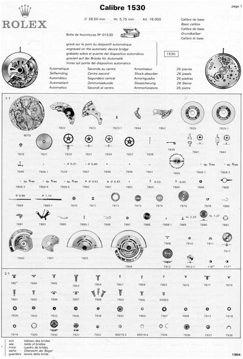 rolex 1530 parts